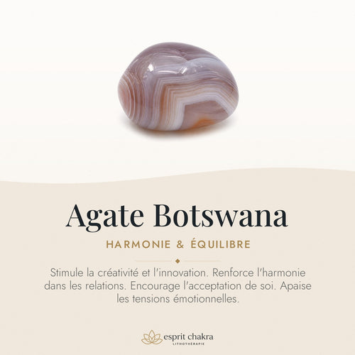 Bracelet Agate Botswana 8 mm – Souffle Neuf — vertus de la pierre