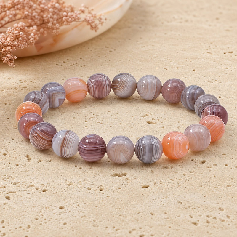 Bracelet Agate Botswana 8 mm – Souffle Neuf