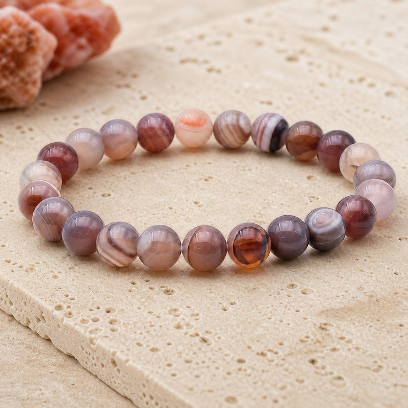 Bracelet Agate Botswana 8 mm – Souffle Tranquille