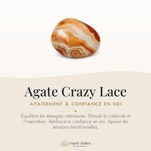 Bracelet Agate Crazy Lace 10 mm – Joie Légère — vertus de la pierre