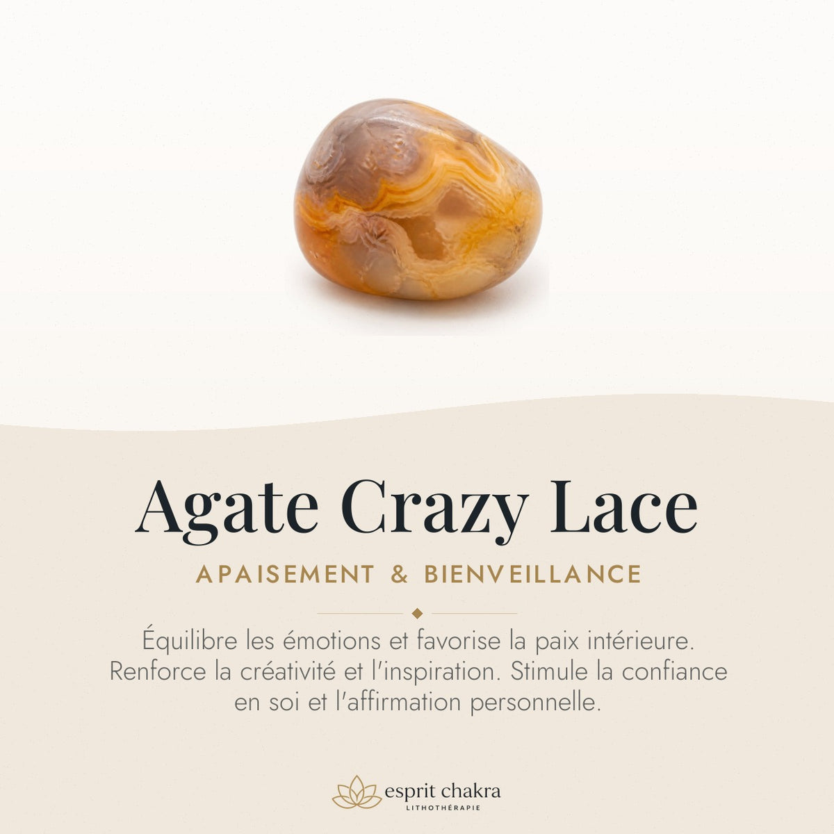 Bracelet Agate Crazy Lace 6 mm – Gaieté Tranquille — vertus de la pierre