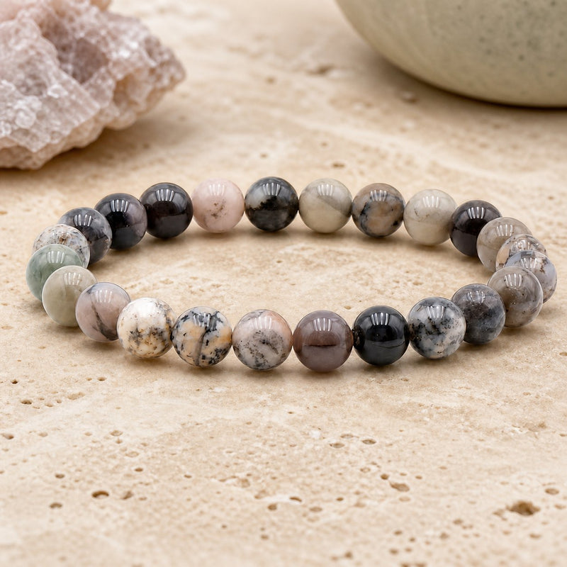 Bracelet Agate Dendrite 8 mm – Patience Sereine