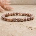 Bracelet Agate Fossile 6 mm – Mémoire Profonde