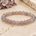 Bracelet Agate Grise Botswana 8 mm – Apaisement Discret
