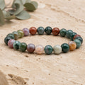 Bracelet Agate Indienne 8 mm – Harmonie du Foyer