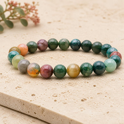 Bracelet Agate Indienne 8 mm – Protection Fidèle