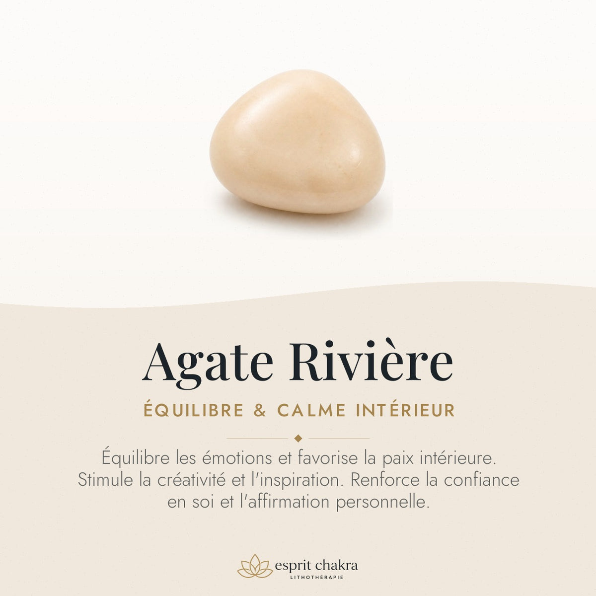 Bracelet Agate Rivière 8 mm – Calme du Courant — vertus de la pierre