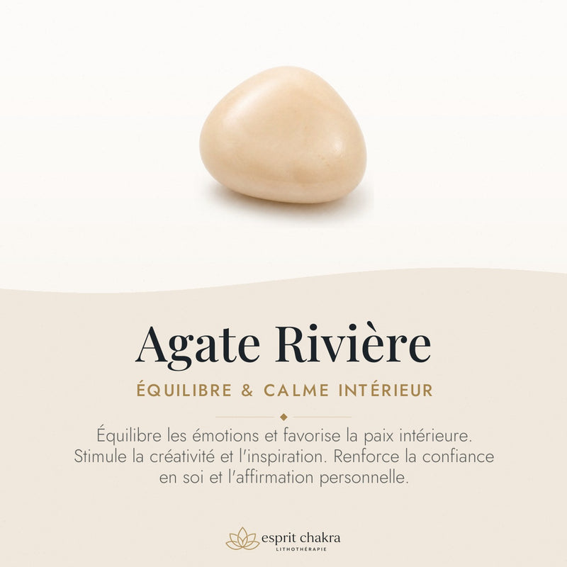 Bracelet Agate Rivière 8 mm – Calme du Courant