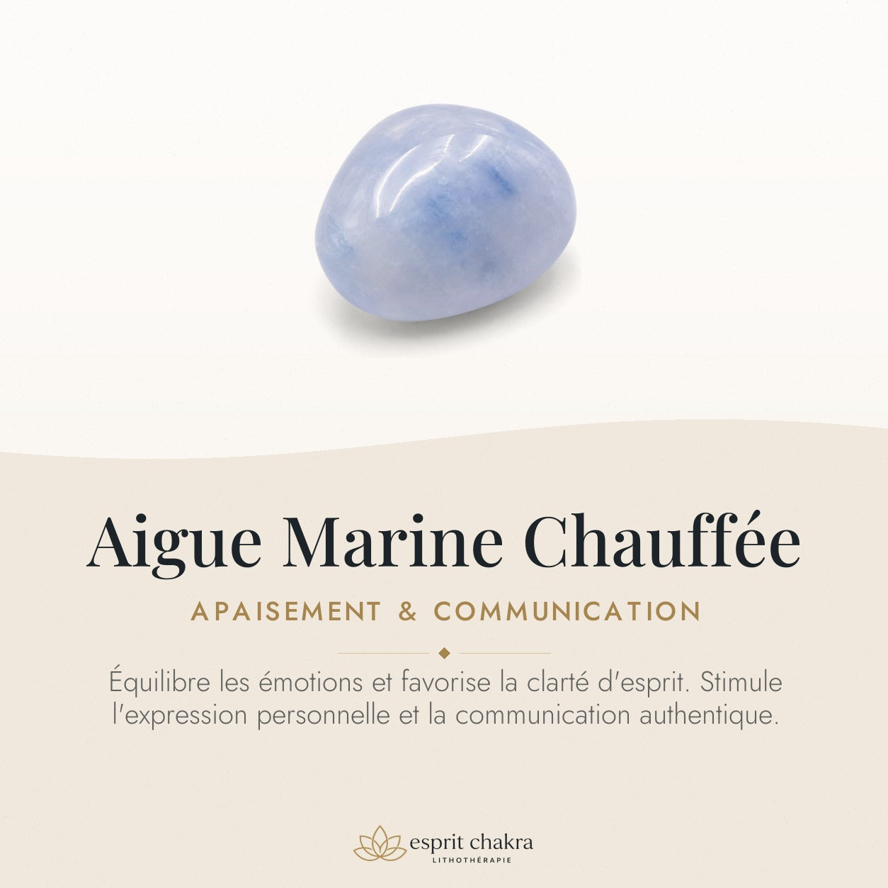 Bracelet Aigue Marine 10 mm – Clarté Douce — vertus de la pierre