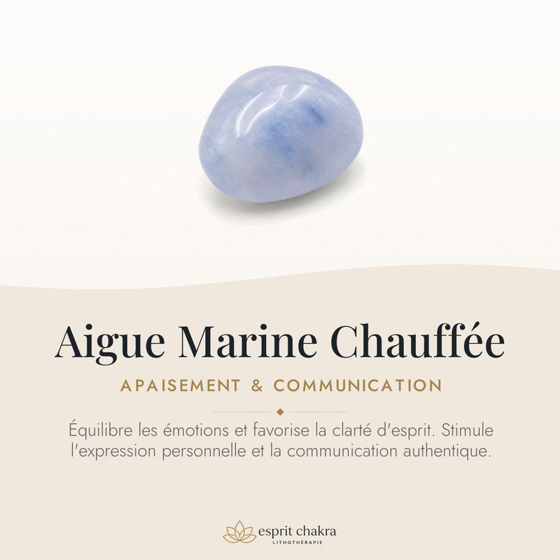Bracelet Aigue Marine 10 mm – Clarté Douce