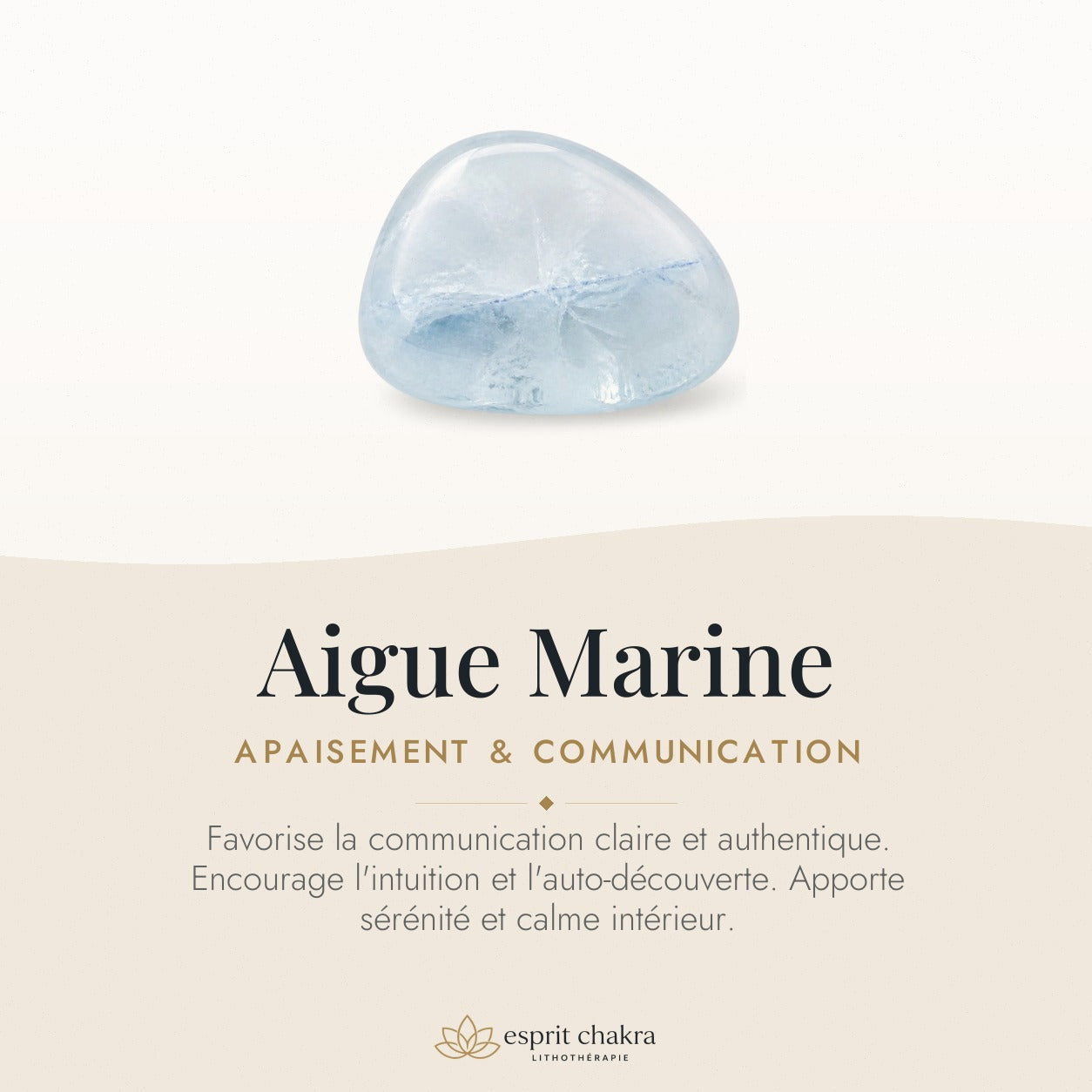 Bracelet Aigue Marine 10 mm – Paix du Large — vertus de la pierre