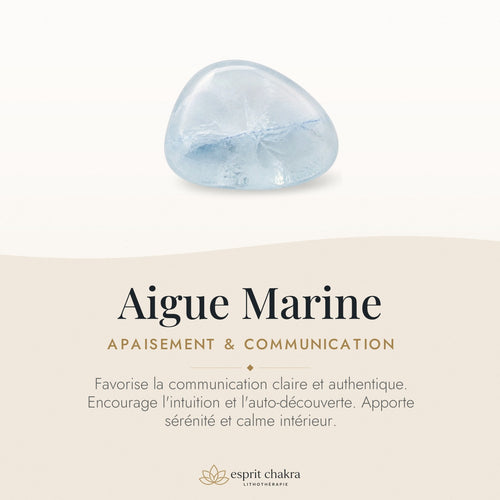 Bracelet Aigue Marine 10 mm – Paix du Large — vertus de la pierre
