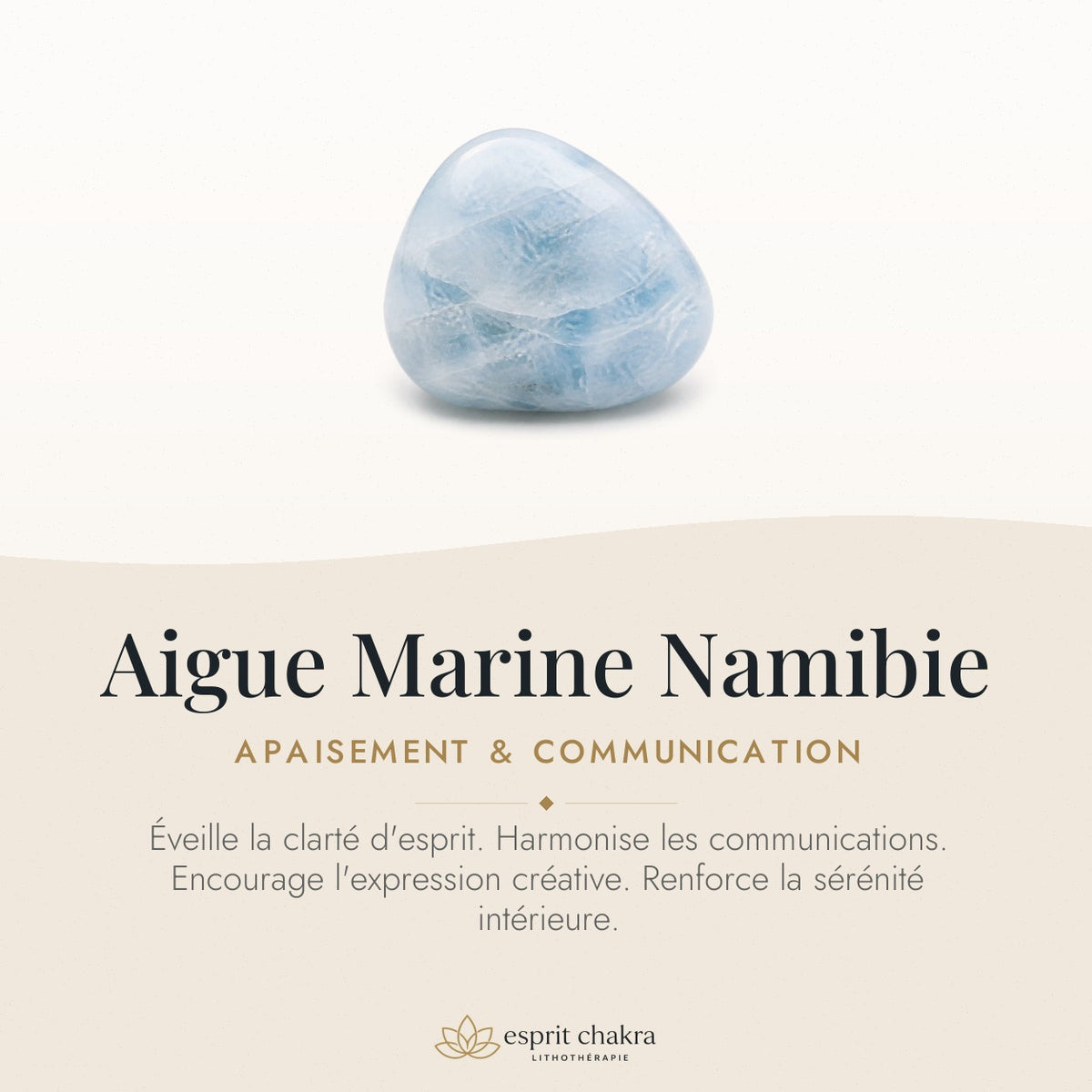 Bracelet Aigue Marine 10 mm – Souffle Chaud — vertus de la pierre