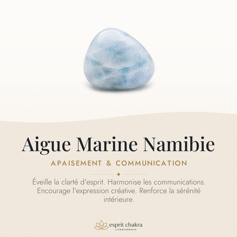 Bracelet Aigue Marine 10 mm – Souffle Chaud