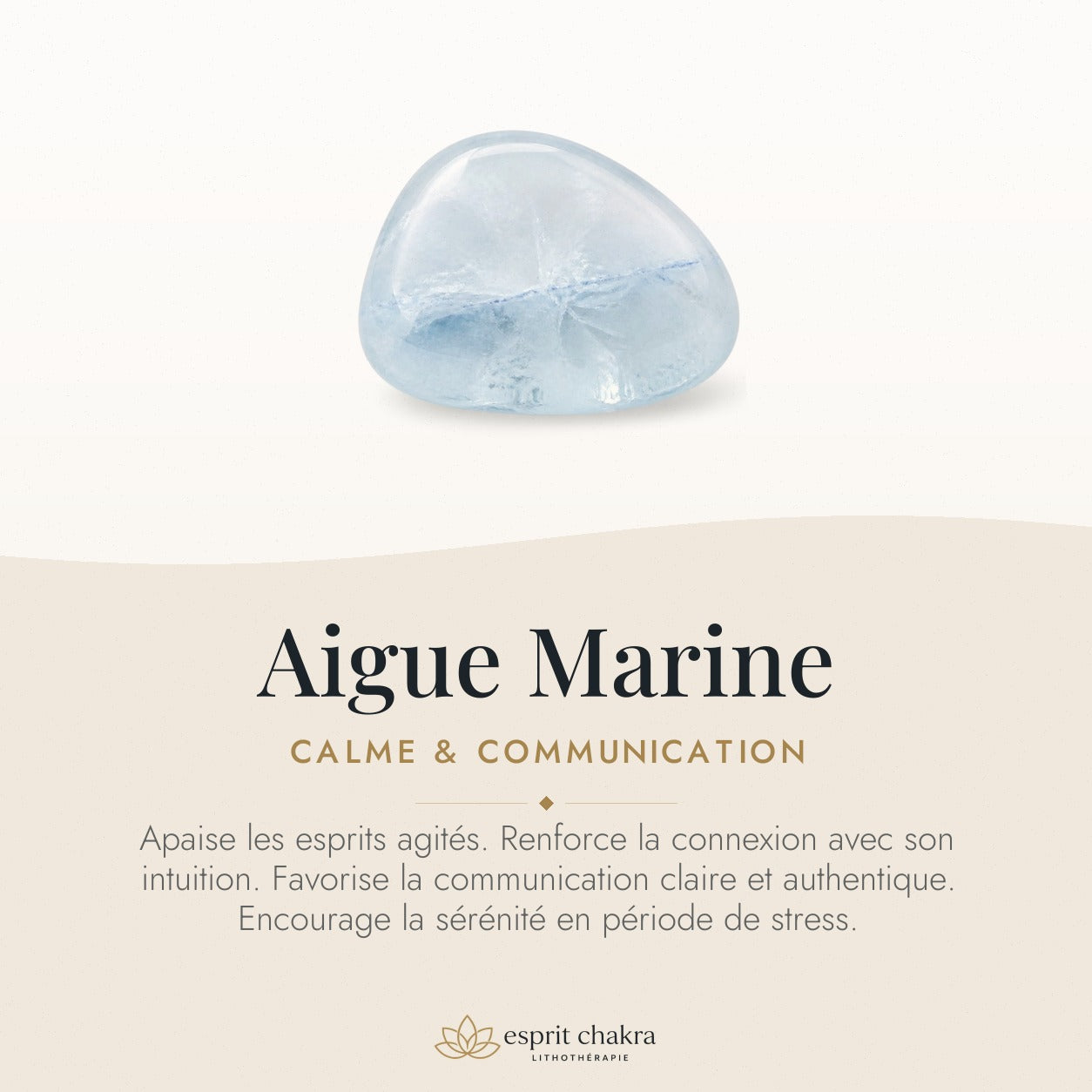 Bracelet Aigue Marine 10 mm – Souffle Confiant — vertus de la pierre