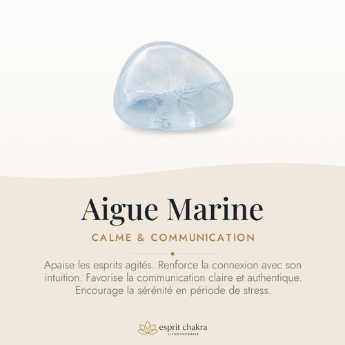 Bracelet Aigue Marine 10 mm – Souffle Confiant — vertus de la pierre
