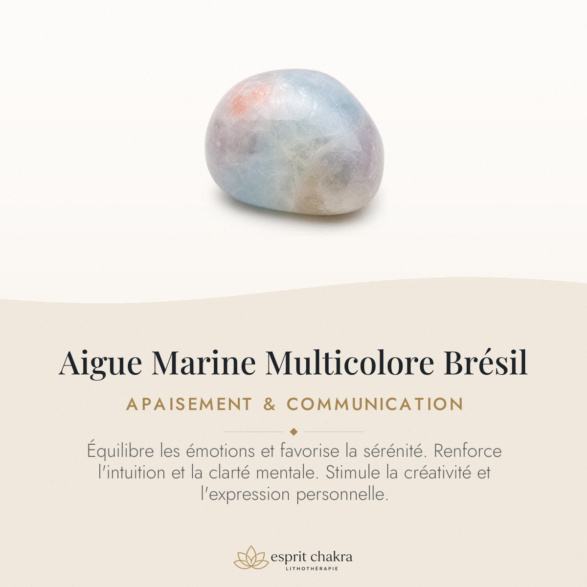 Bracelet Aigue Marine 10 mm – Souffle Léger — vertus de la pierre