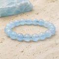 Bracelet Aigue Marine 10 mm – Souffle Patient