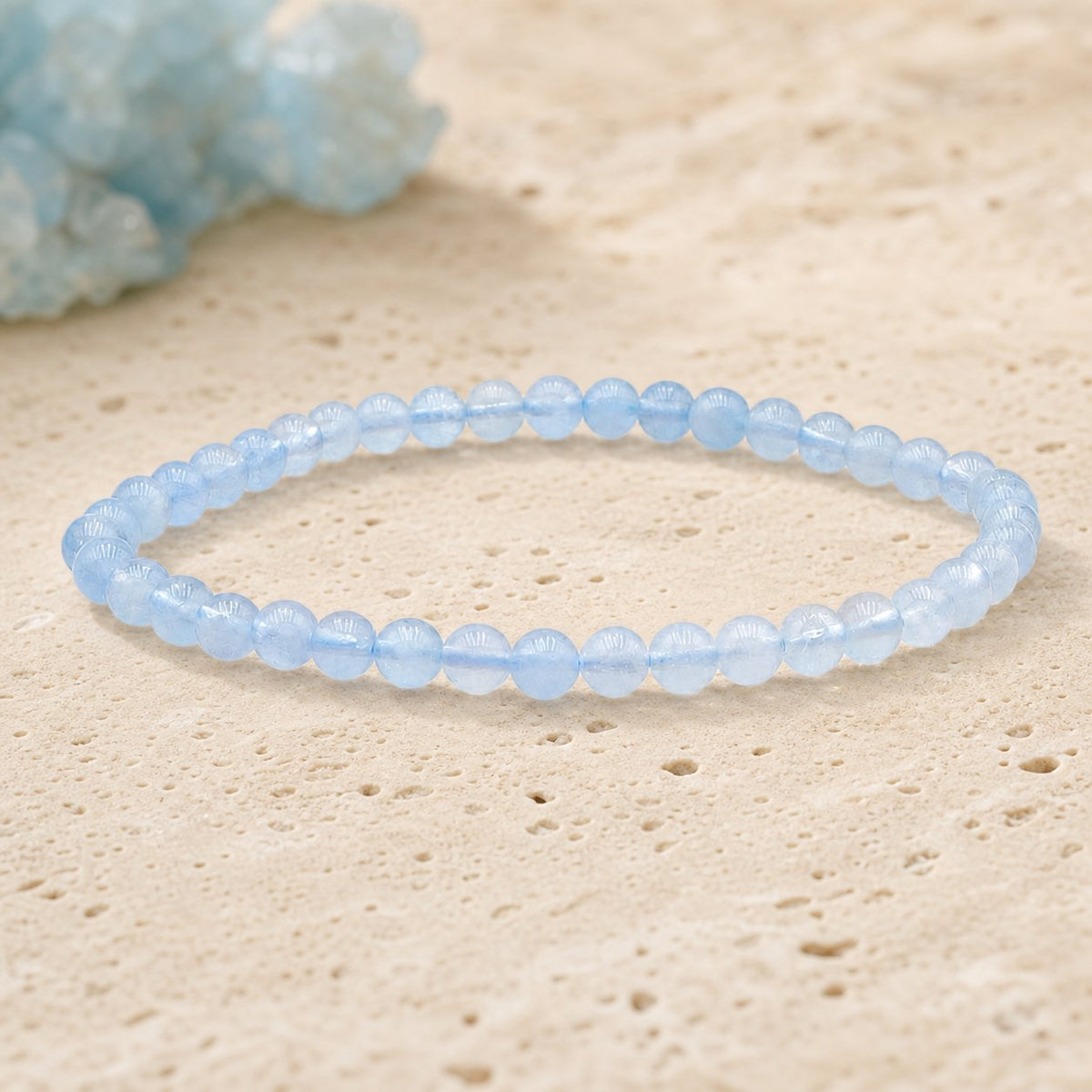 Bracelet Aigue Marine 4 mm – Souffle Discret