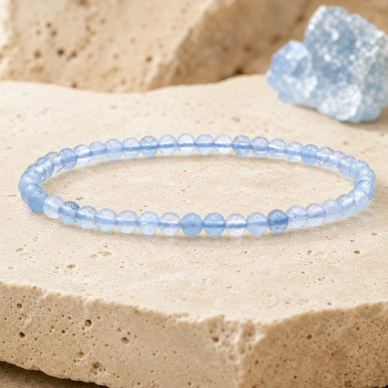 Bracelet Aigue Marine 4 mm – Souffle du Retour