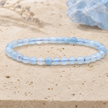 Bracelet Aigue Marine 4 mm – Souffle du Silence