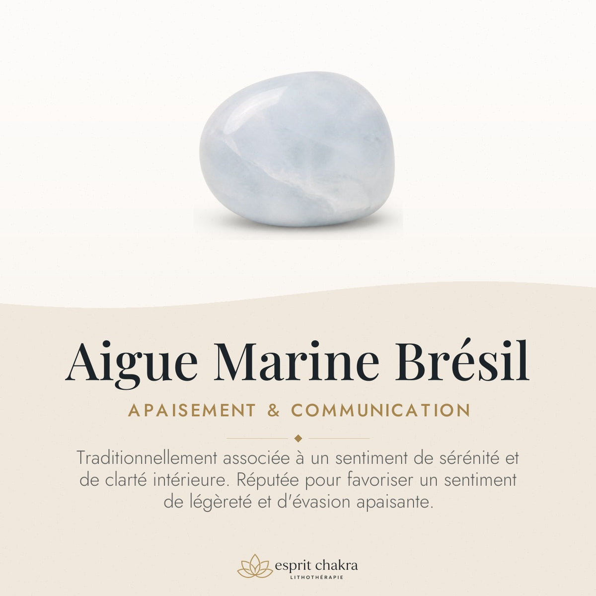 Bracelet Aigue Marine 6 mm – Calme Océan — vertus de la pierre
