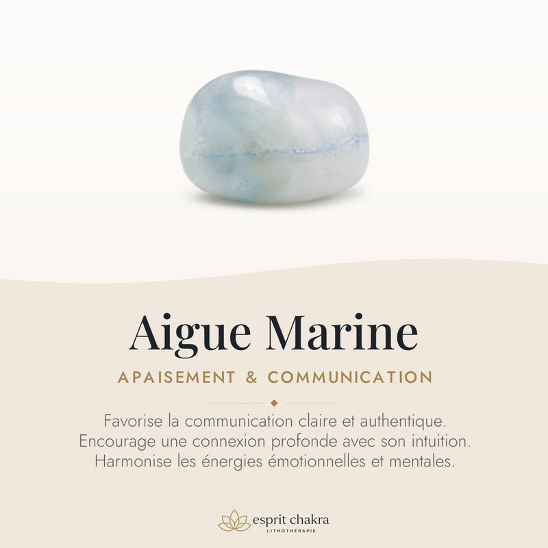 Bracelet Aigue Marine 6 mm – Écoute Paisible