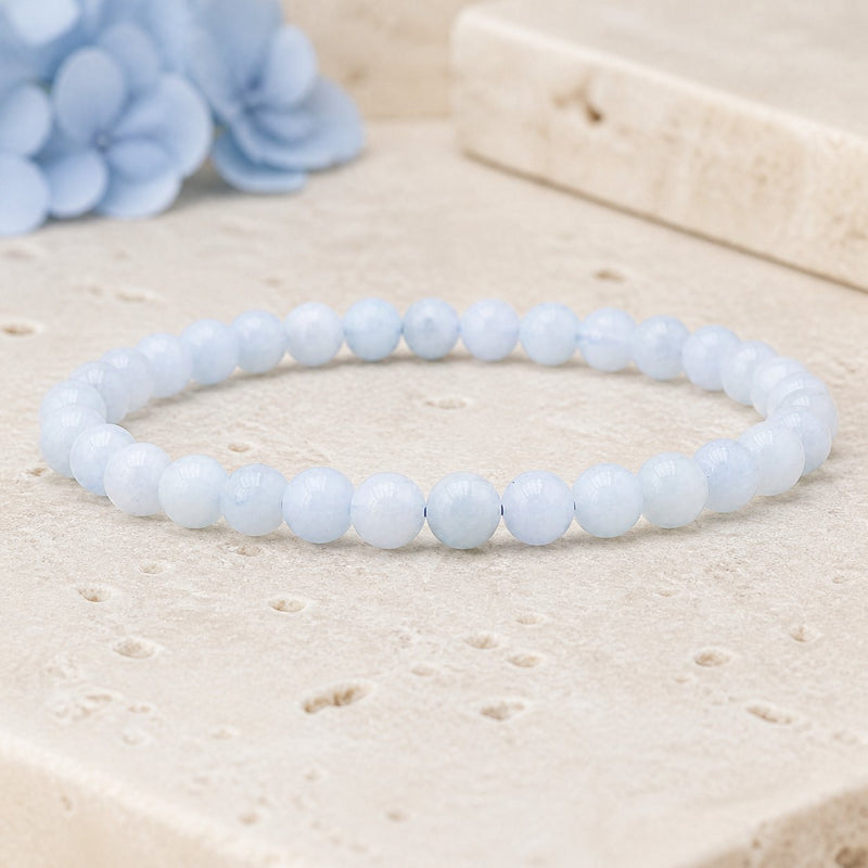 Bracelet Aigue Marine 6 mm – Parole Claire