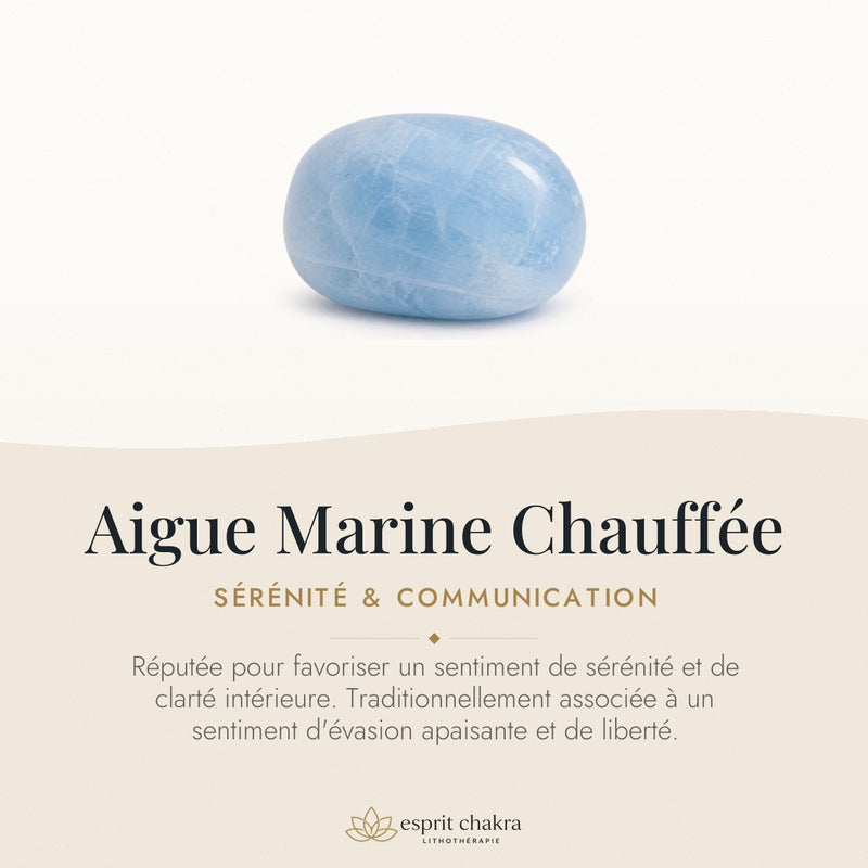 Bracelet Aigue Marine 6 mm – Sérénité