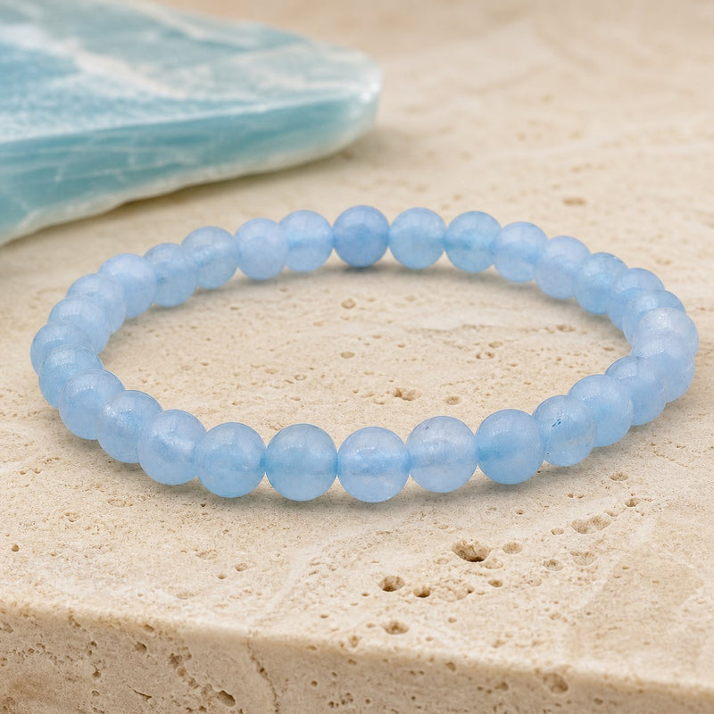 Bracelet Aigue Marine 6 mm – Sérénité