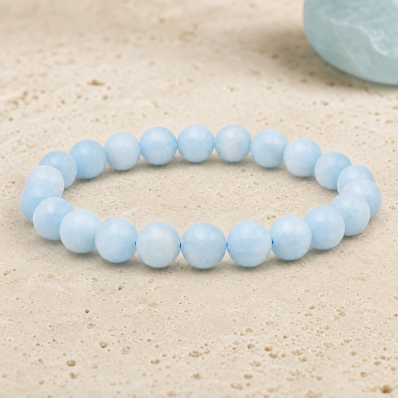 Bracelet Aigue Marine 8 mm – Brise Douce