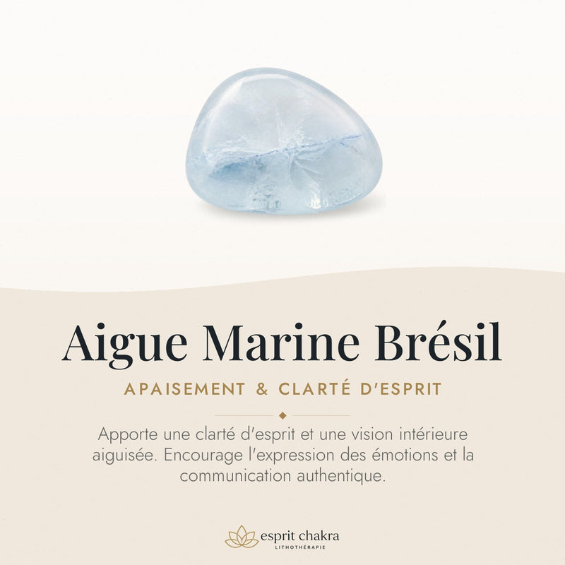 Bracelet Aigue Marine 8 mm – Respiration Lente