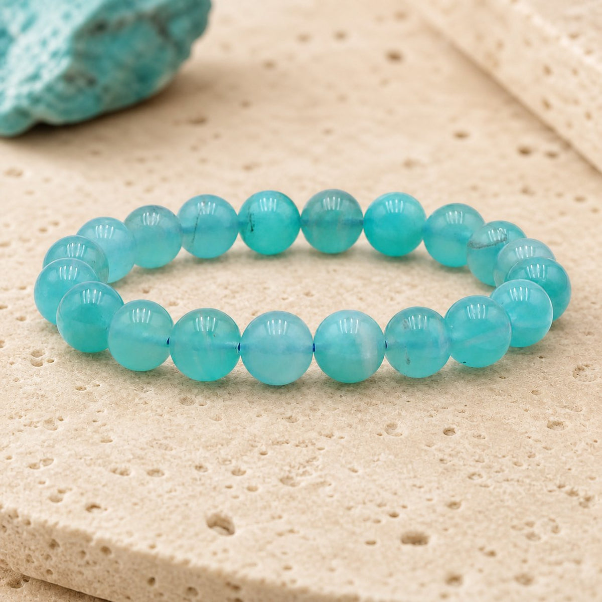 Bracelet Amazonite 10 mm – Douceur des Jours