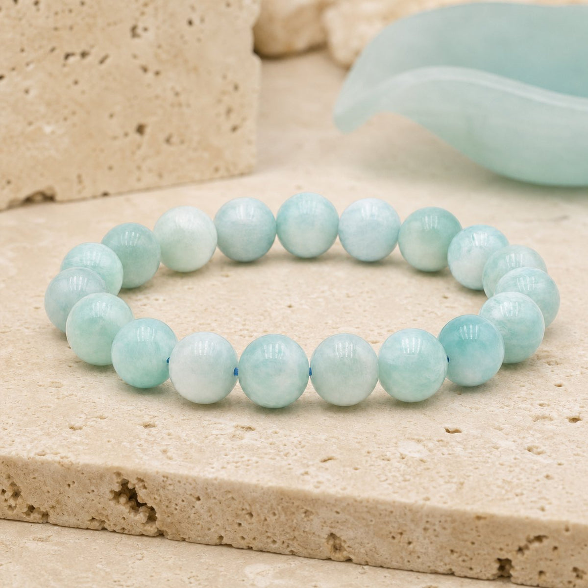 Bracelet Amazonite 10 mm – Vérité Douce