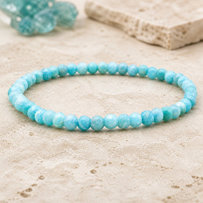 Bracelet Amazonite 4 mm – Calme de la Décision