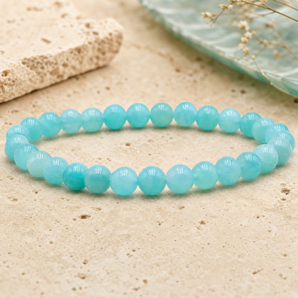 Bracelet Amazonite 6 mm – Sérénité de l’Accord