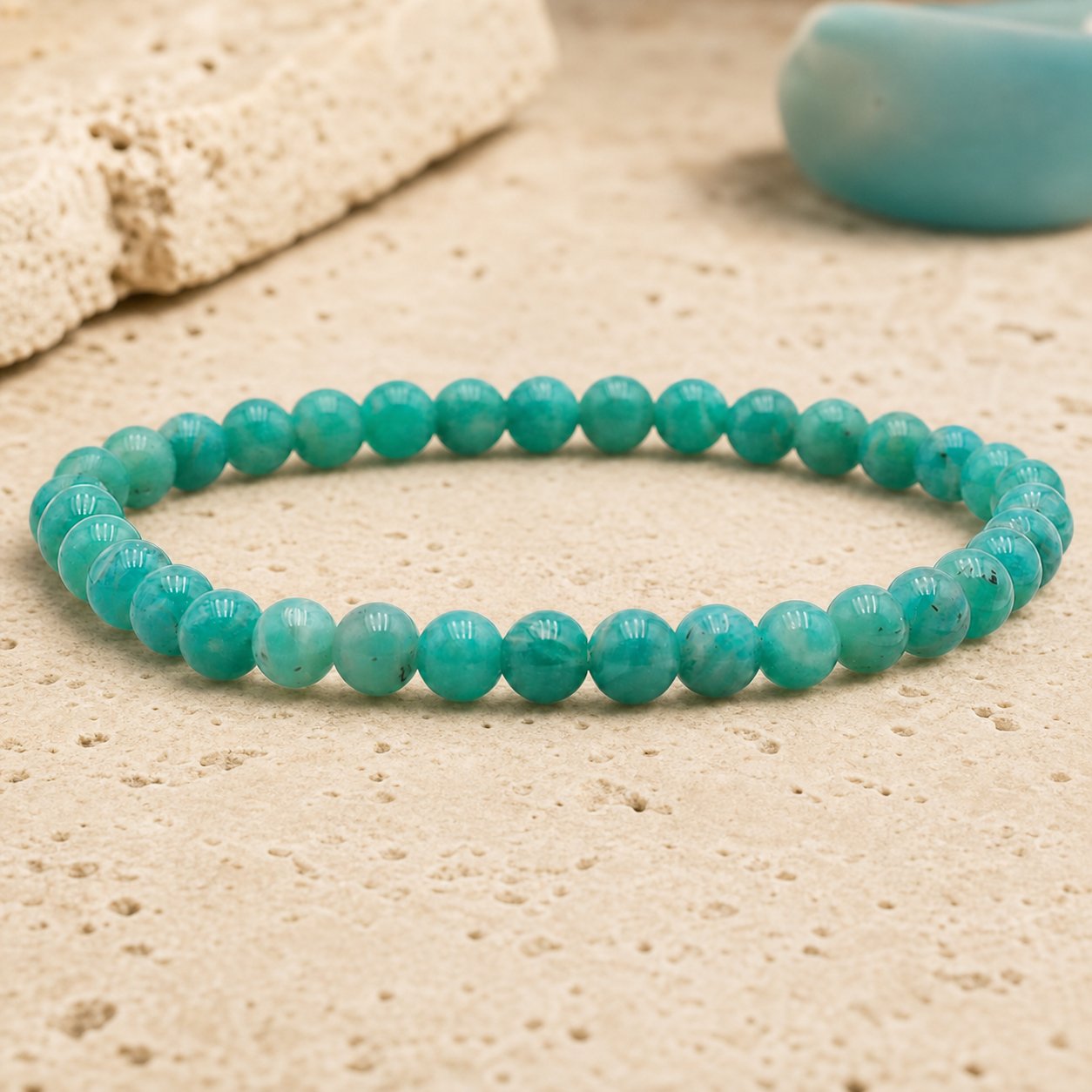Bracelet Amazonite 6 mm – Tendresse Complice