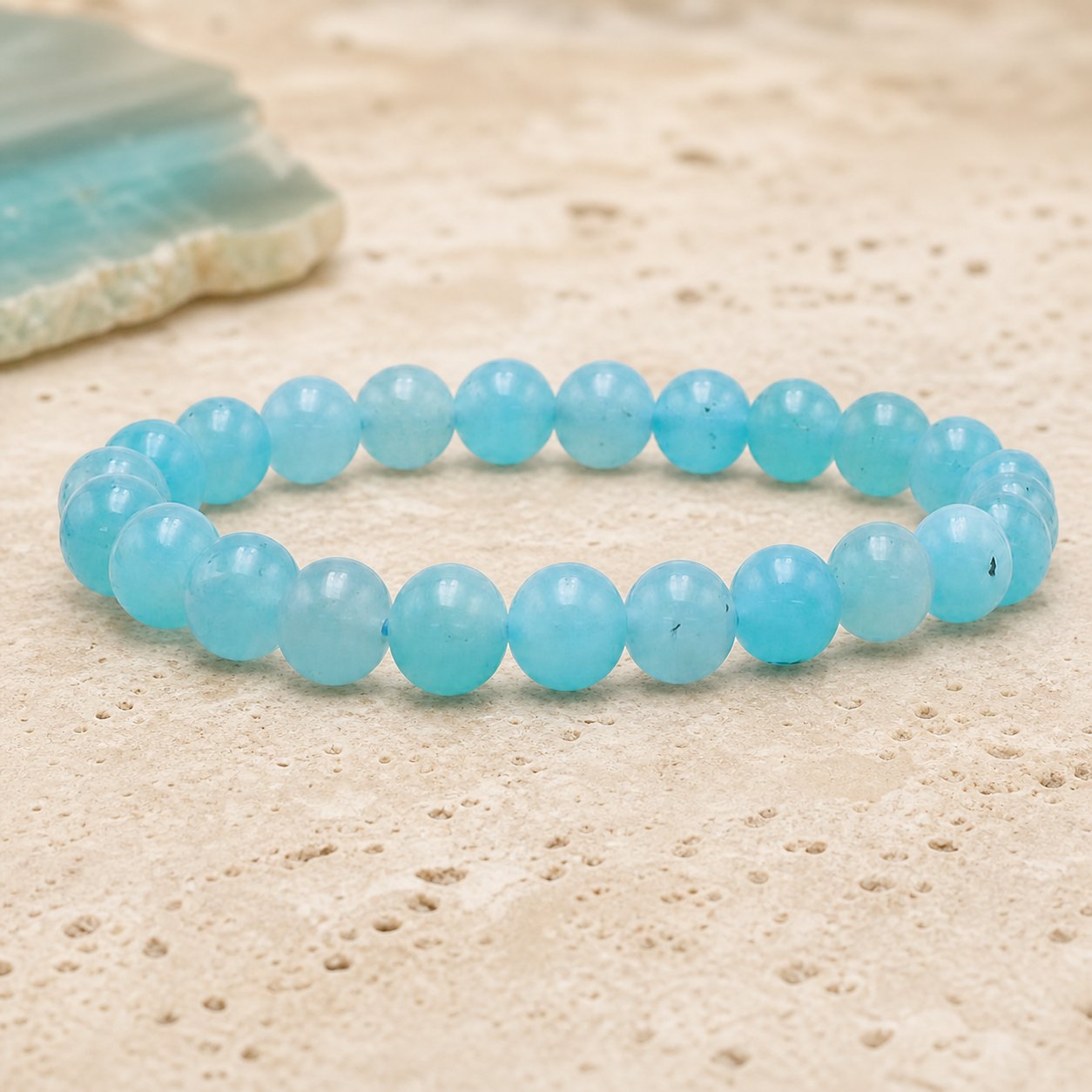 Bracelet Amazonite 8 mm – Halte Paisible