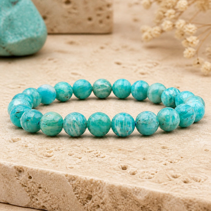 Bracelet Amazonite 8 mm – Vent Doux