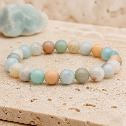 Bracelet Amazonite Multicolore 8 mm – Harmonie Nuancée