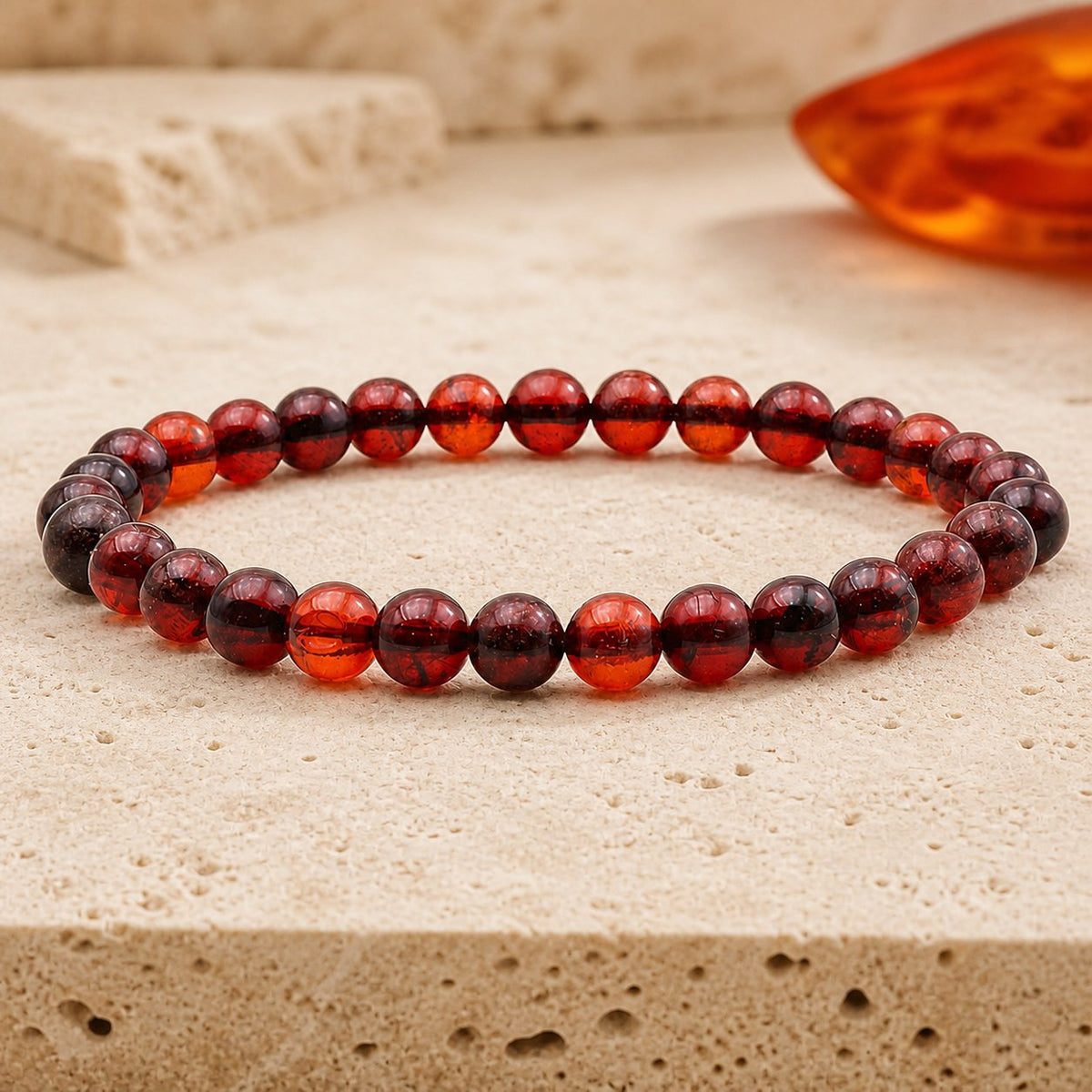 Bracelet Ambre 6 mm – Chaleur Ancienne