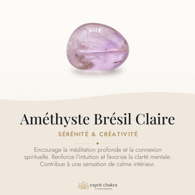 Bracelet Améthyste 10 mm – Paix du Recul