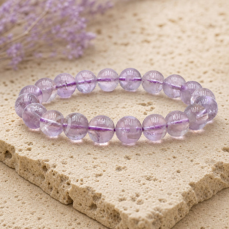 Bracelet Améthyste 10 mm – Paix du Recul