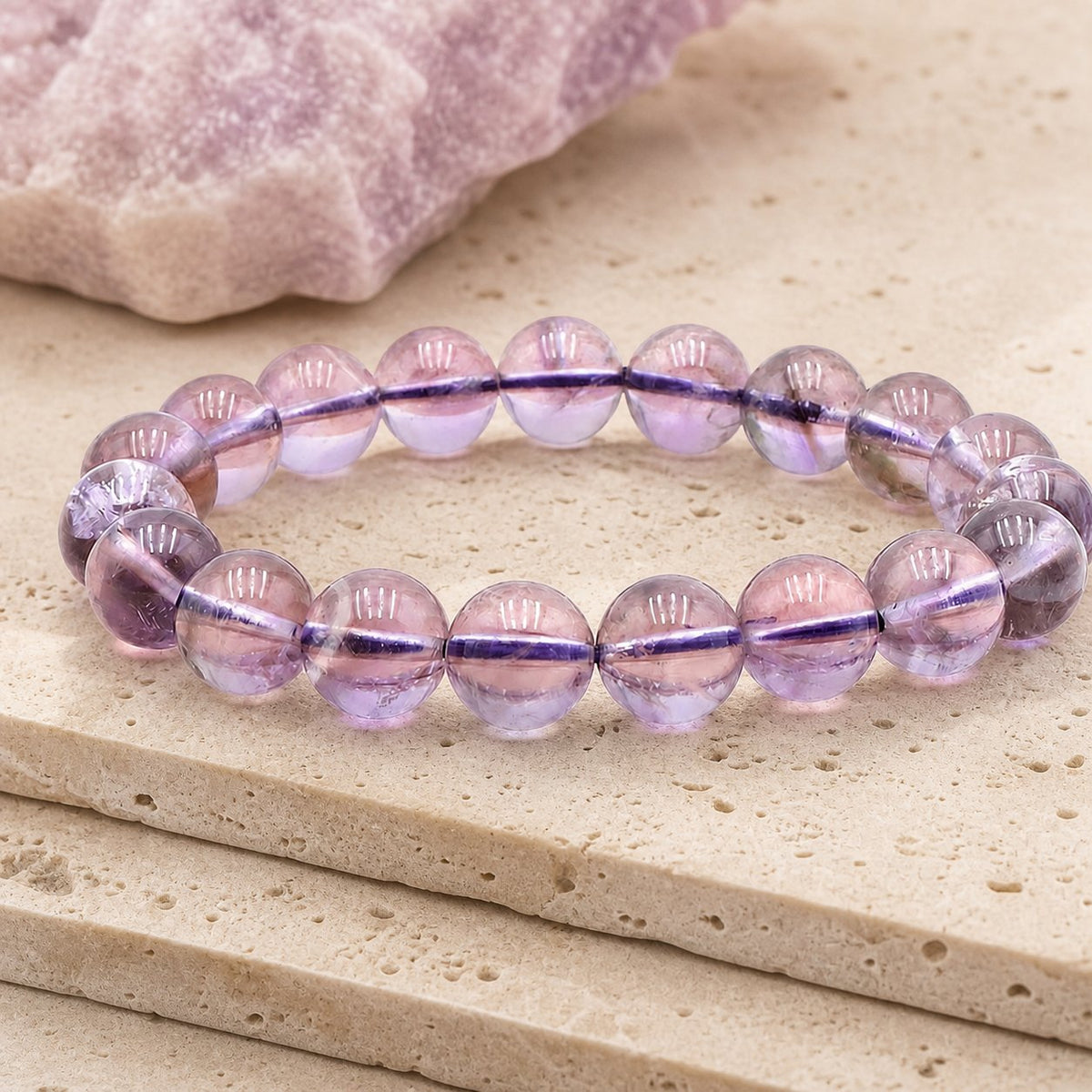 Bracelet Améthyste 10 mm – Paix Profonde