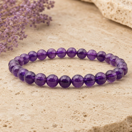 Bracelet Améthyste 6 mm – Sagesse de la Mesure