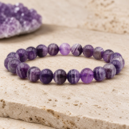 Bracelet Améthyste 8 mm – Havre Serein
