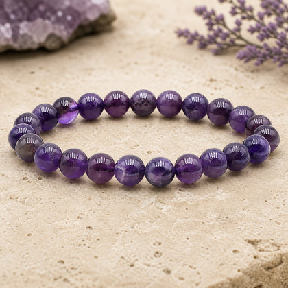 Bracelet Améthyste 8 mm – Refuge Doux