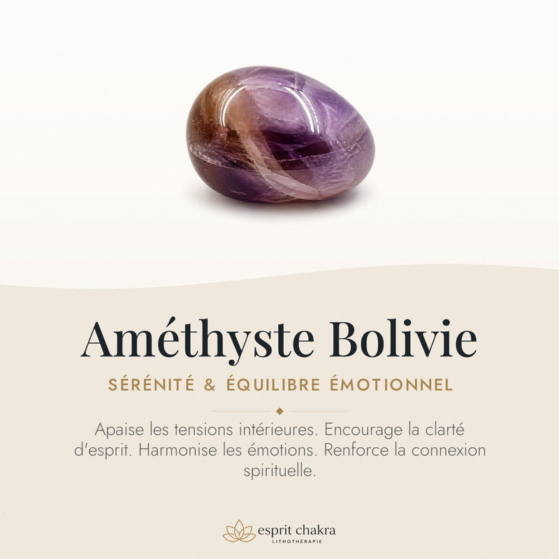 Bracelet Améthyste 8 mm – Silence de l’Esprit