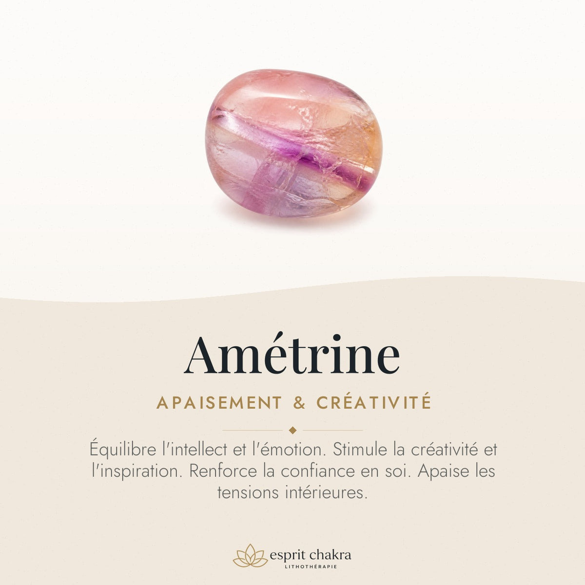 Bracelet Amétrine 6 mm – Calme Créatif — vertus de la pierre