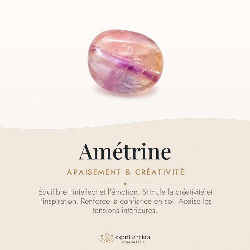 Bracelet Amétrine 6 mm – Calme Créatif